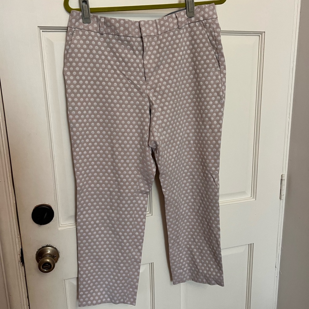 Banana Republic Polka Dot Pants - Tan Hampton Fit